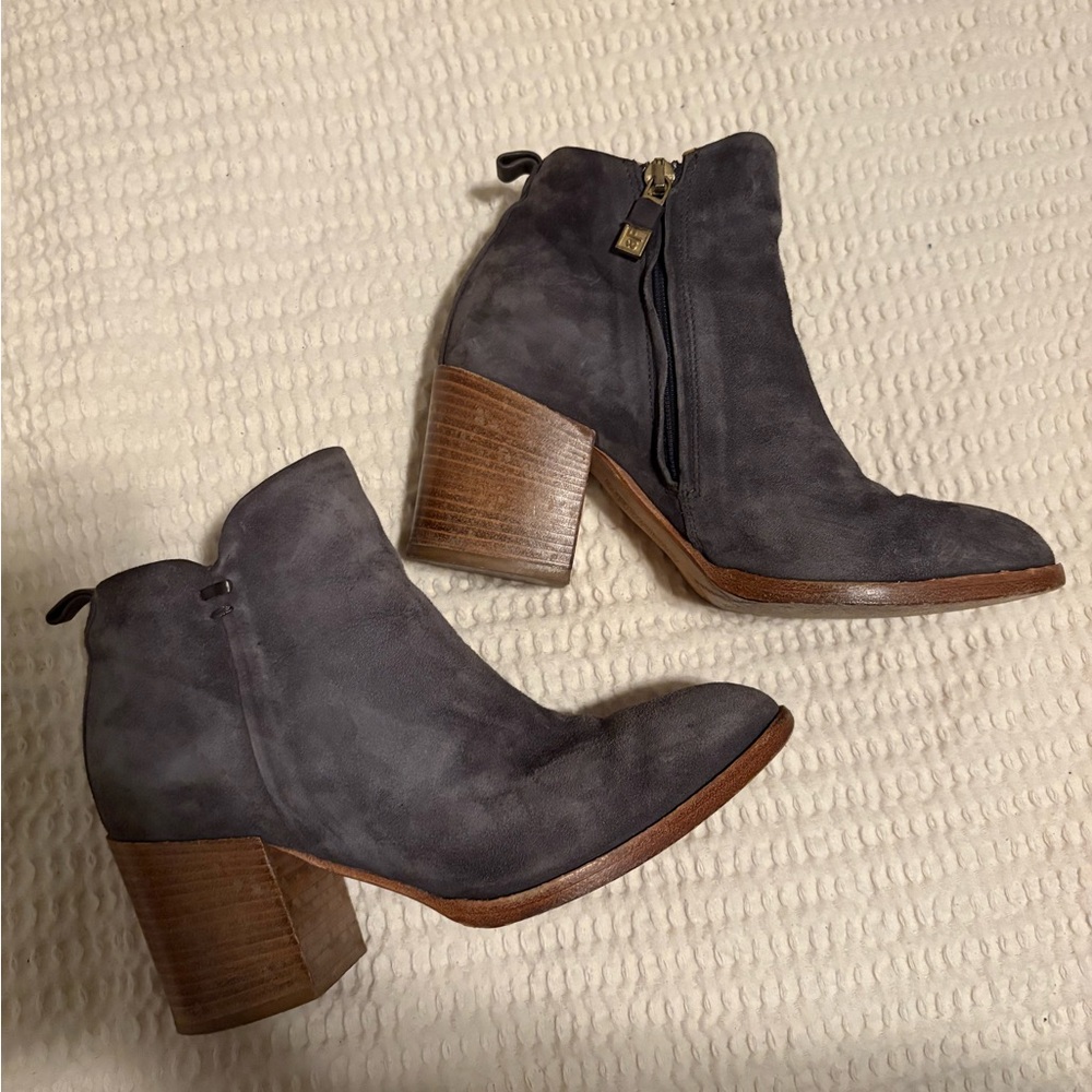 Alberto Fermani Charcoal Suede Ankle Boots